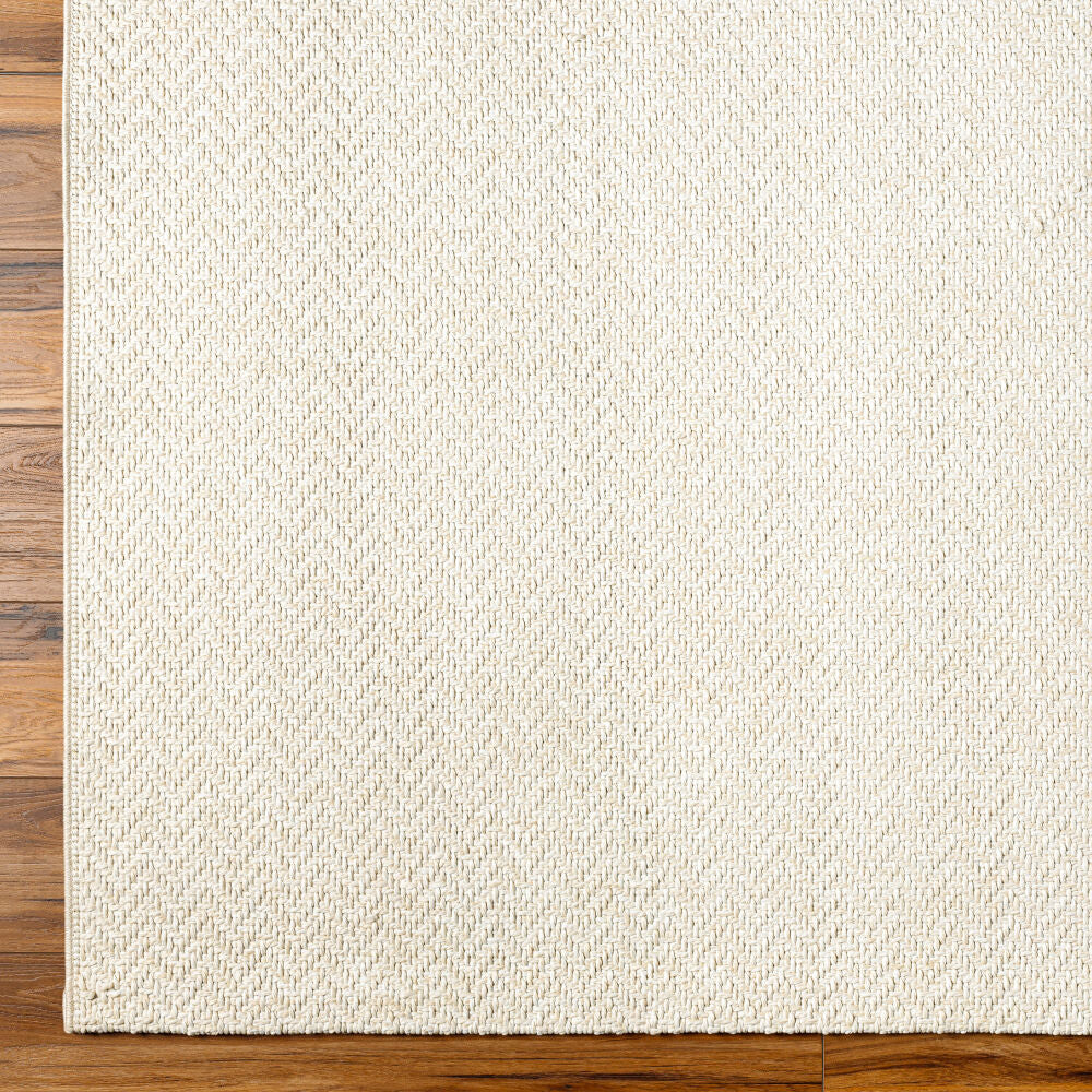 Birdie Denim/Ivory Machine Woven Rug - overhead