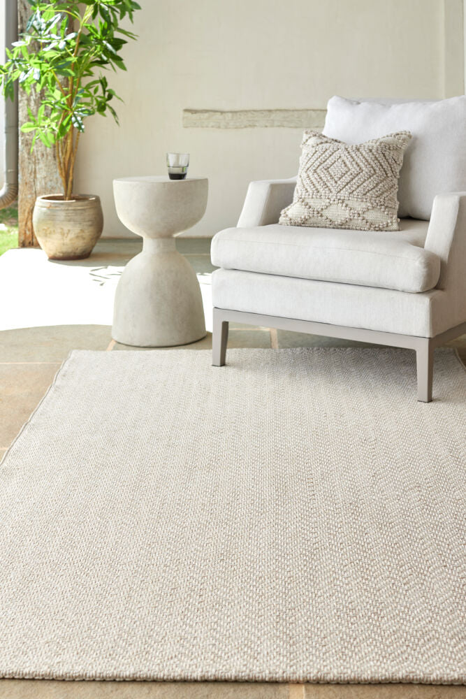 Birdie Denim/Ivory Machine Woven Rug - roomscene