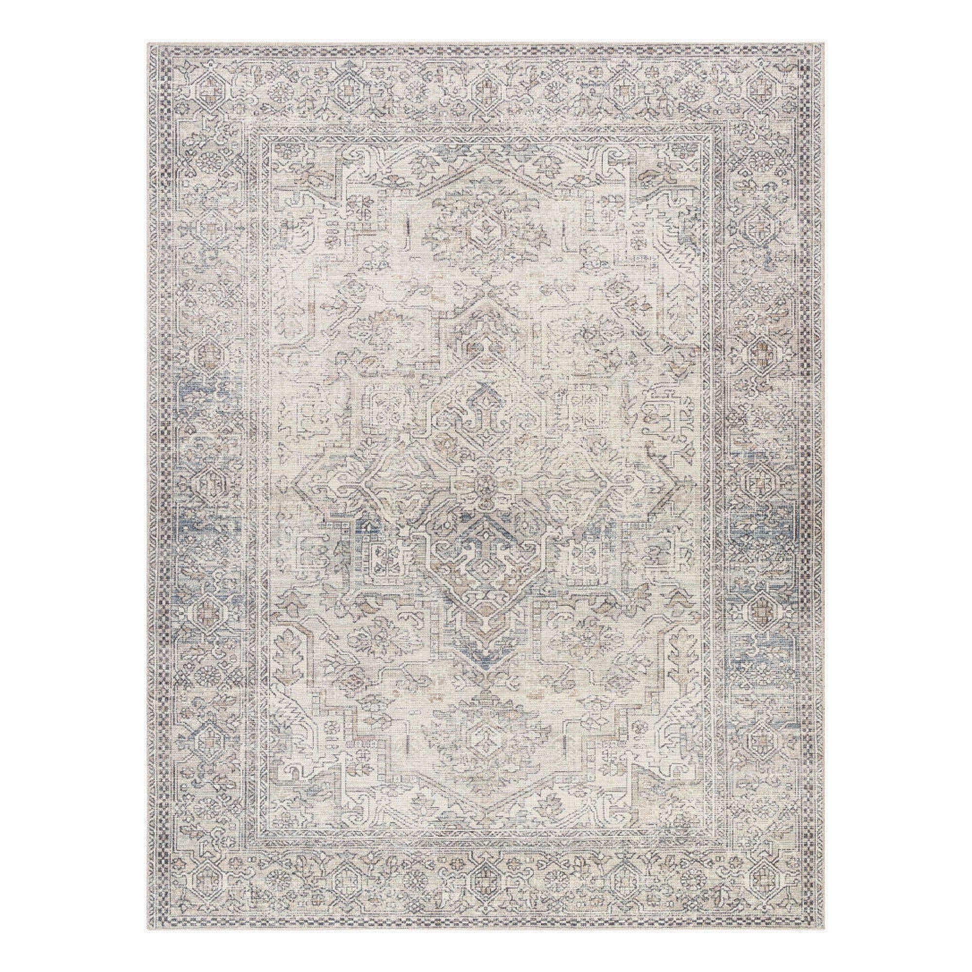 Margot Brown/White Machine Woven Rug - 2'2" x 3'9"