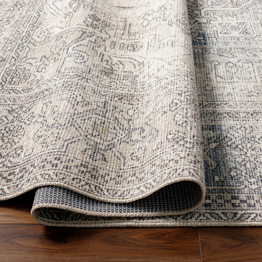 Margot Brown/White Machine Woven Rug - fold