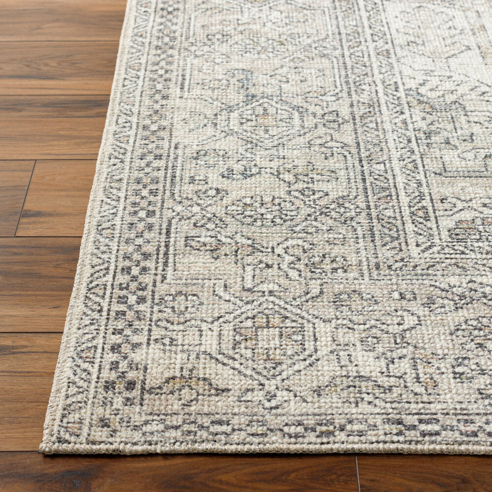 Margot Brown/White Machine Woven Rug - front