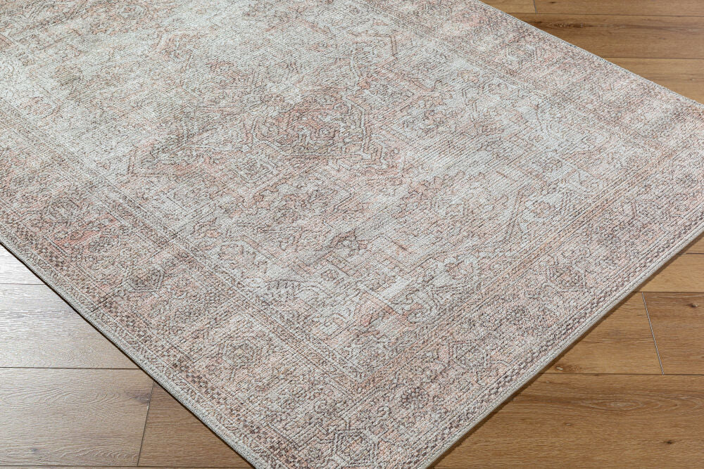 Margot Amber/Tan Machine Woven Rug - corner