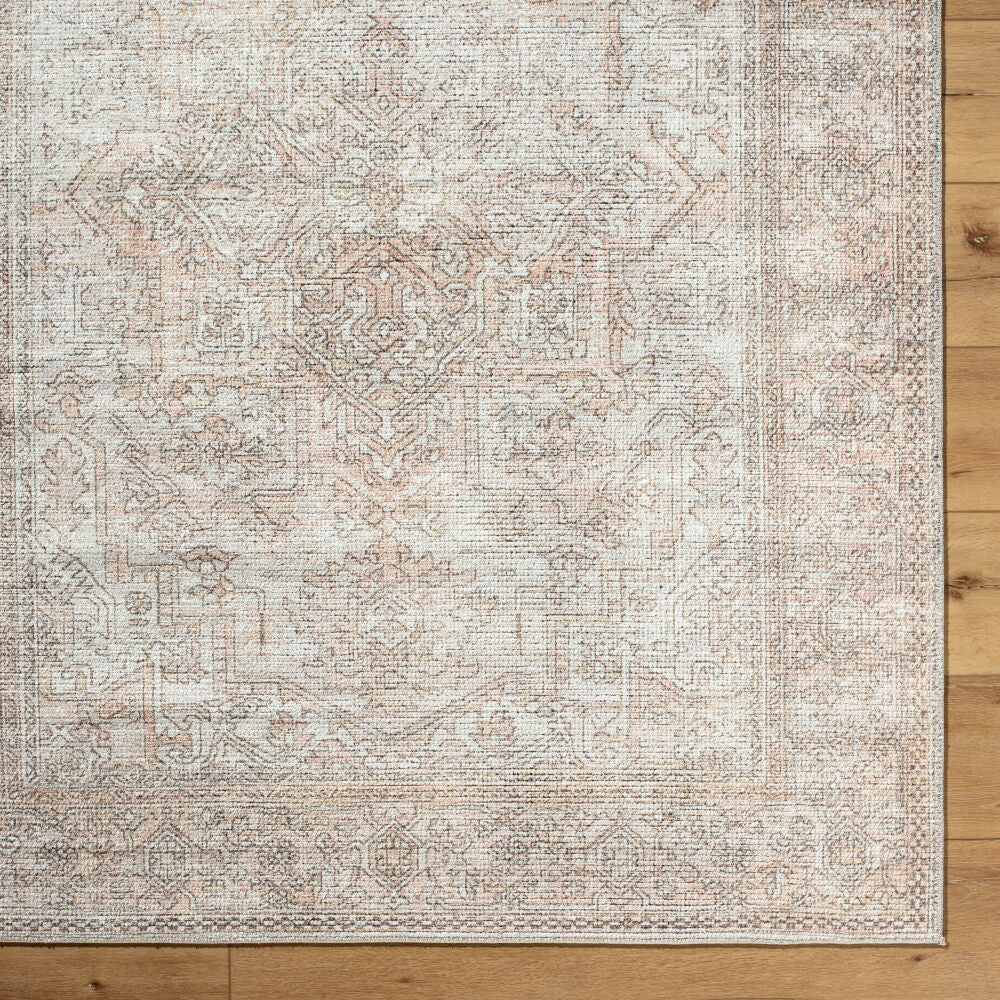 Margot Amber/Tan Machine Woven Rug - overhead