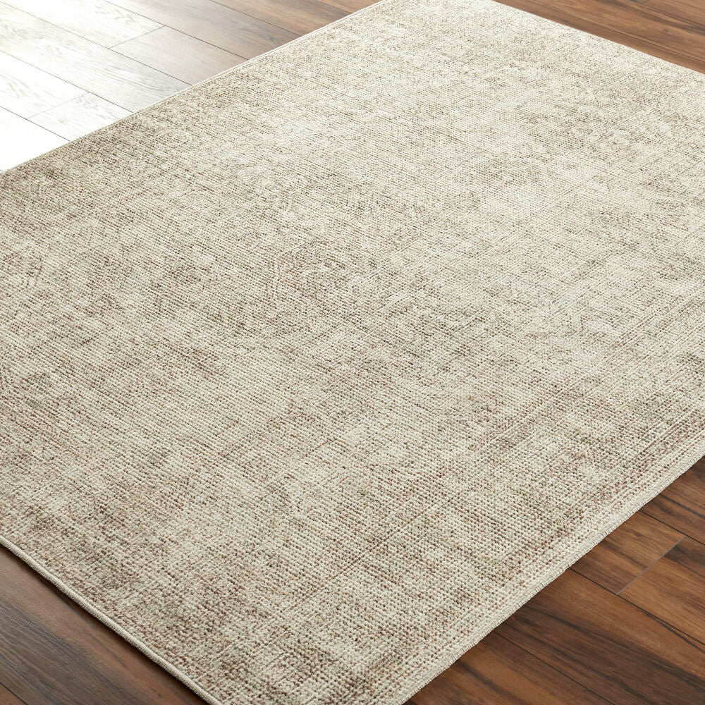 Margot Dark Brown/Tan Machine Woven Rug - corner