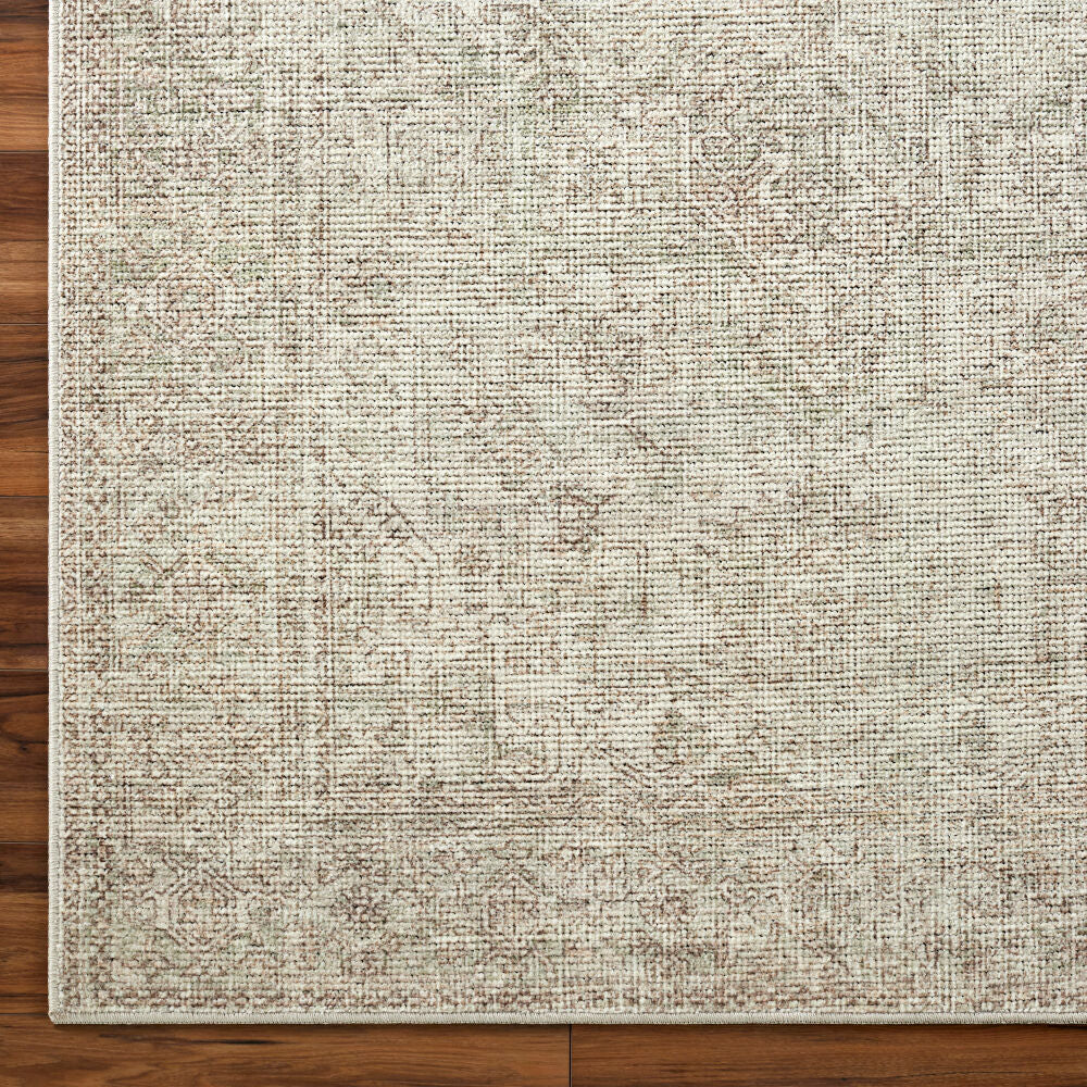 Margot Dark Brown/Tan Machine Woven Rug - overhead