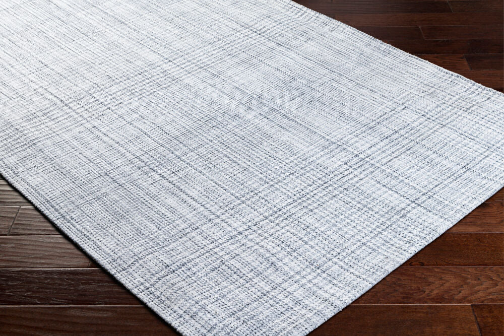 Sammy Black/Light Slate Handmade Rug BOSM-2301 - corner