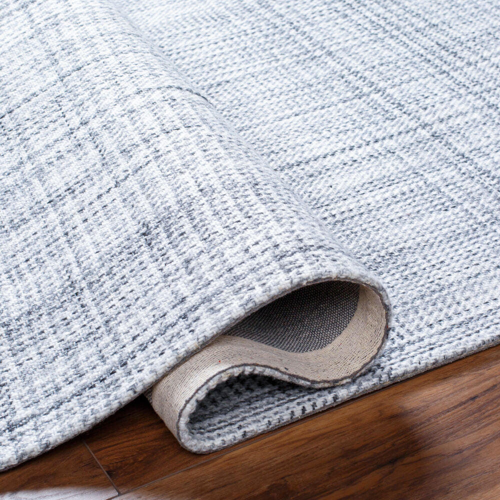 Sammy Black/Light Slate Handmade Rug BOSM-2301 - fold