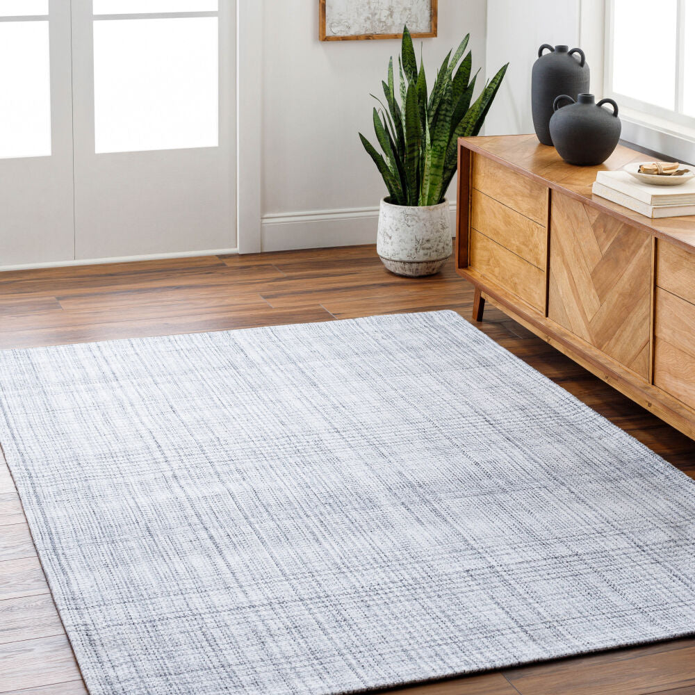 Sammy Black/Light Slate Handmade Rug BOSM-2301 - roomscene
