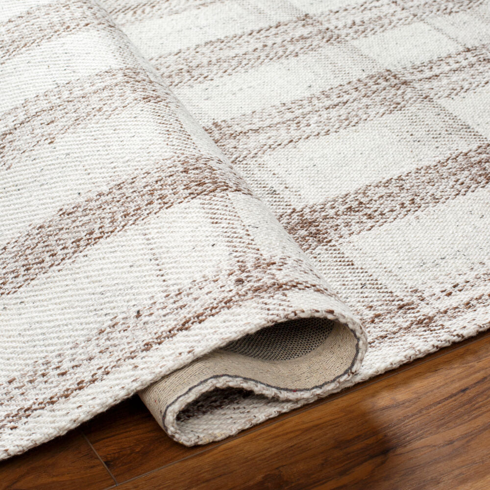 Sammy Light Gray/Tan Handmade Rug - fold
