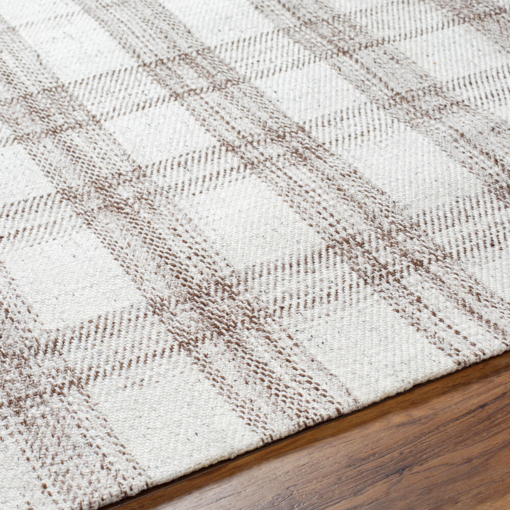 Sammy Light Gray/Tan Handmade Rug - texture
