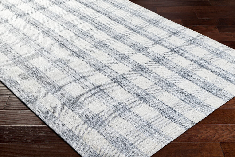 Sammy Black/Light Slate Handmade Rug BOSM-2303 - corner