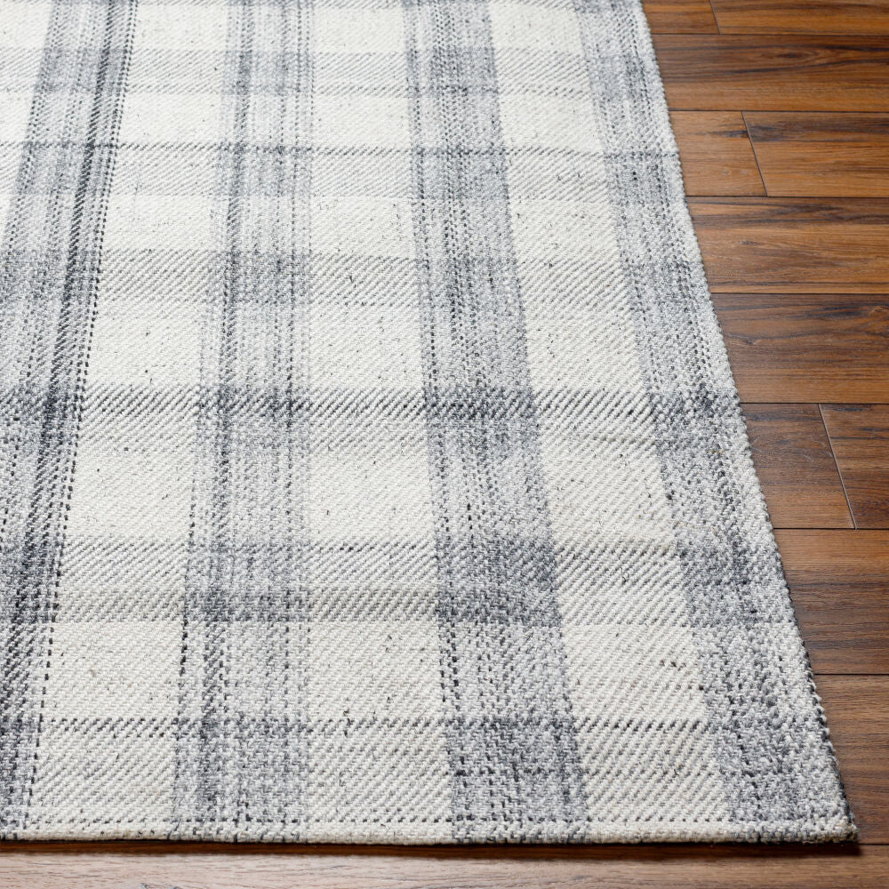 Sammy Black/Light Slate Handmade Rug BOSM-2303 - front