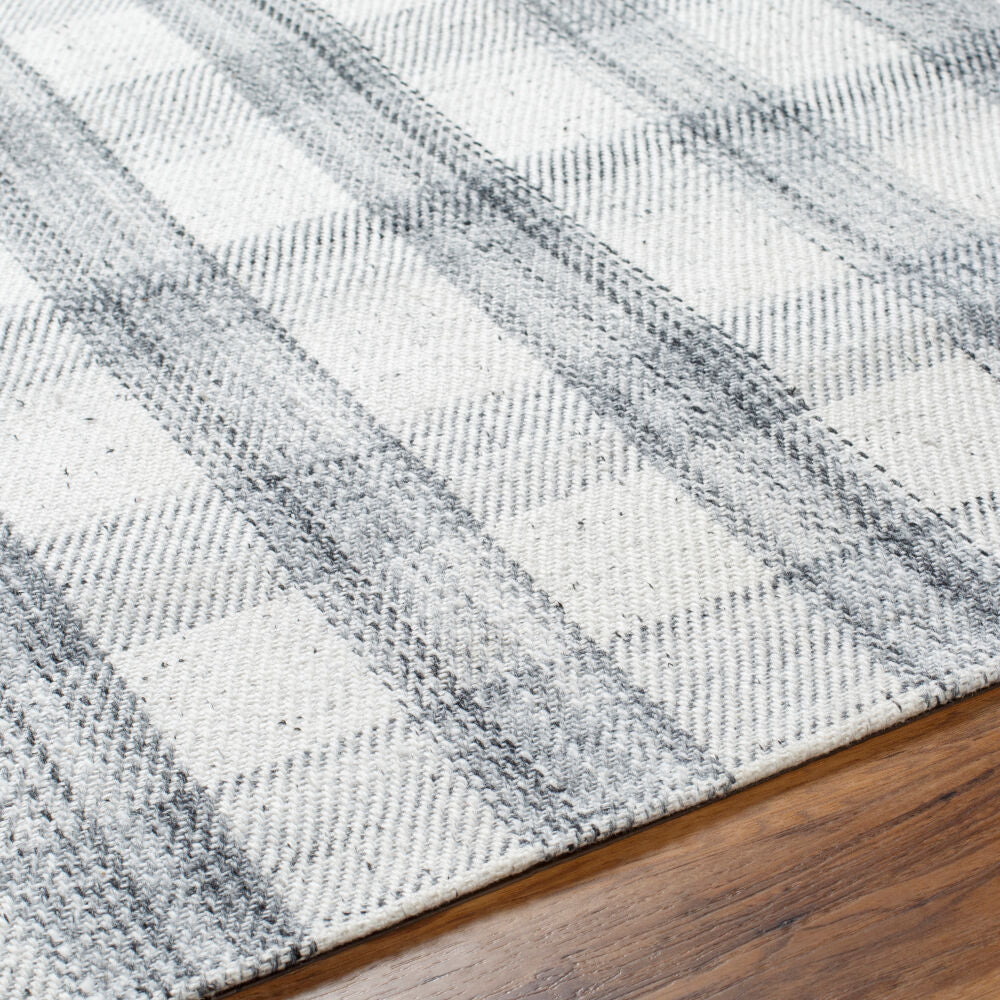 Sammy Black/Light Slate Handmade Rug BOSM-2303 - texture