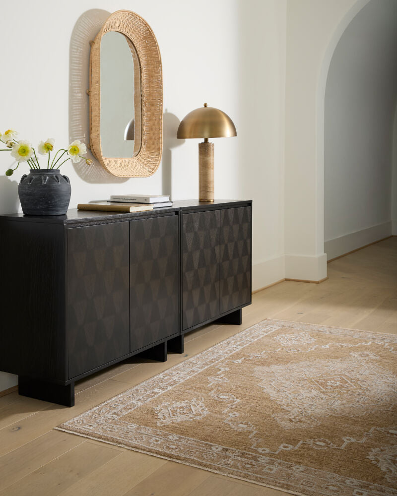 Penny Ivory/Tan Machine Woven Rug BOPE-2307 - styleshot