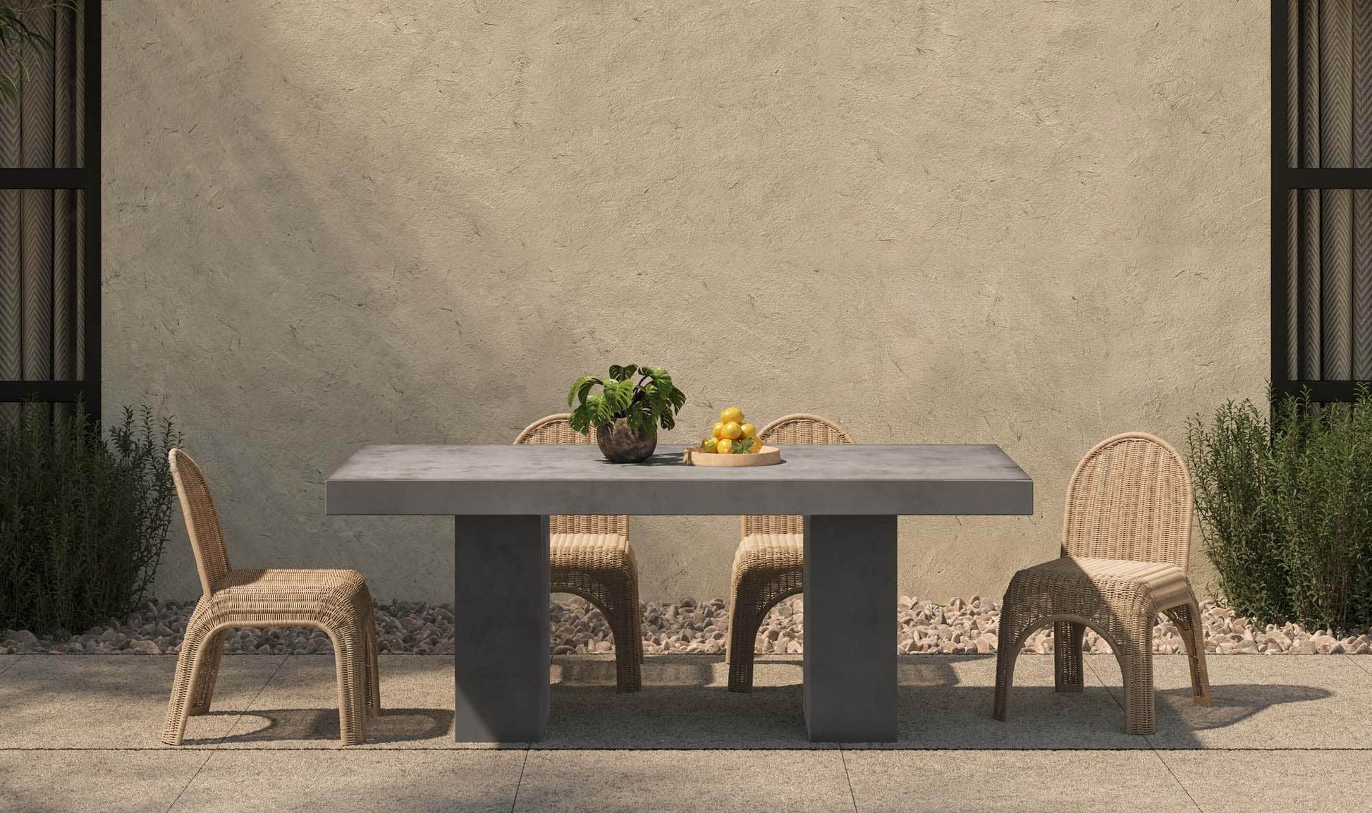 Antonius Outdoor Dining Table Grey by Moe's Home Collection - view 6