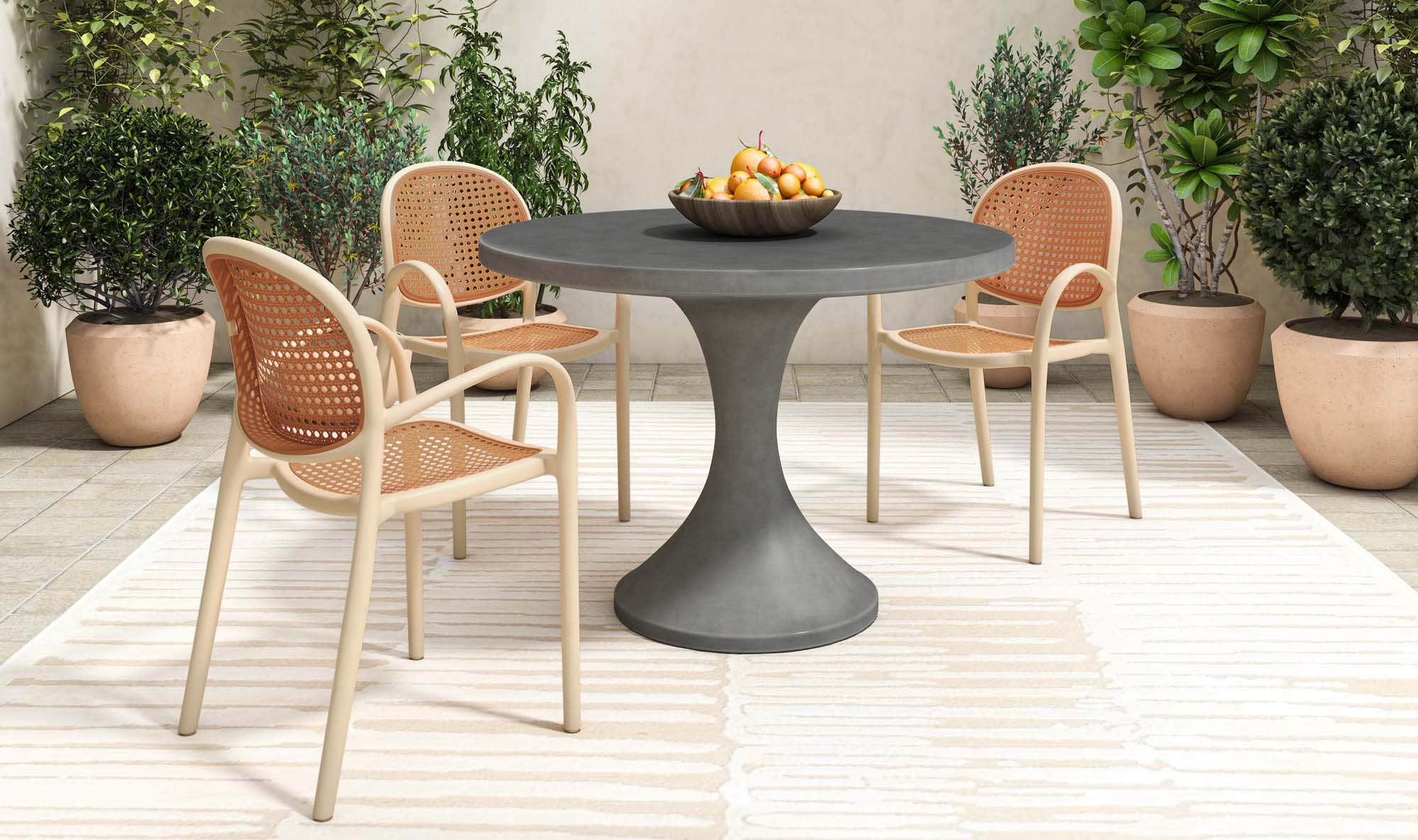 Isadora Outdoor Dining Table Grey by Moe's Home Collection - view 6