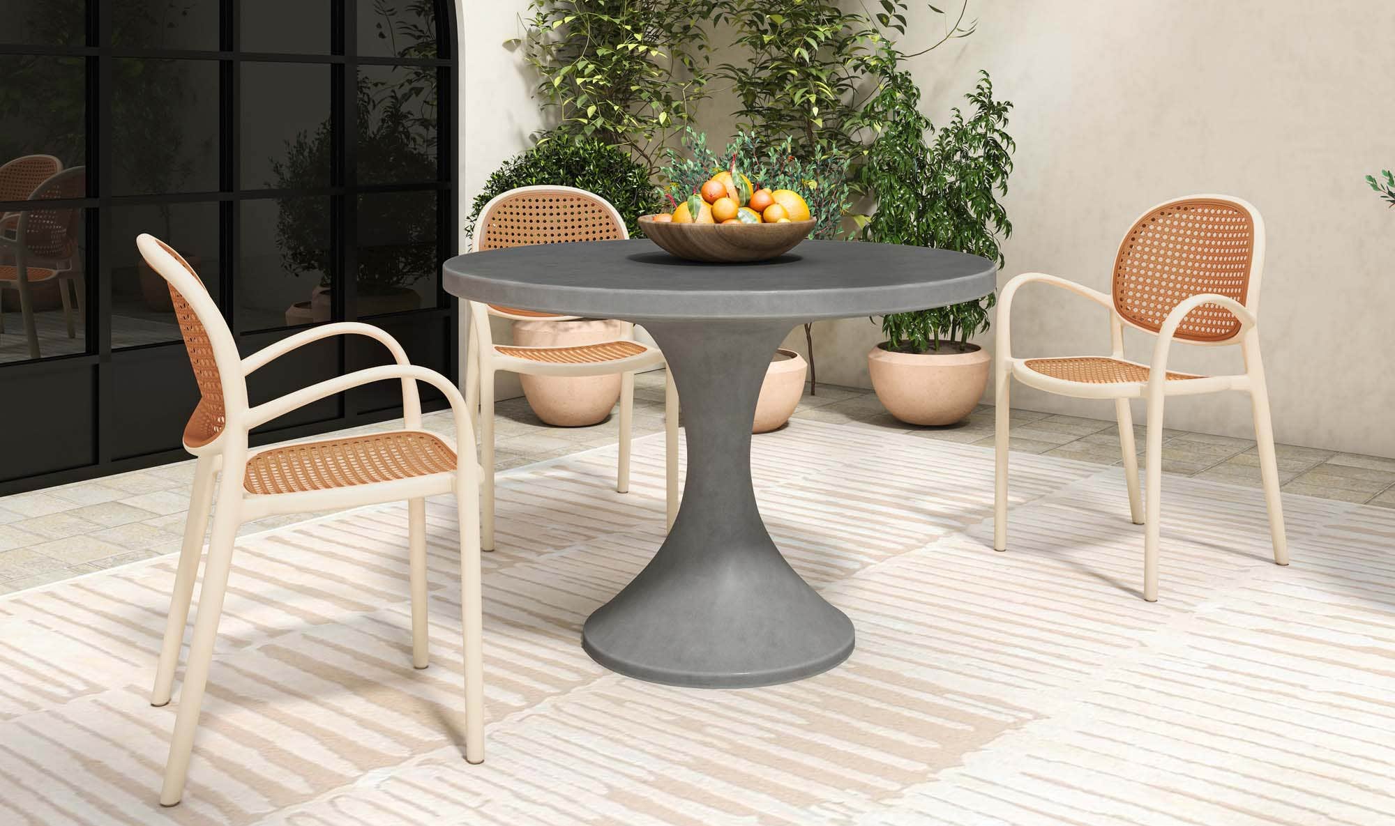 Isadora Outdoor Dining Table Grey by Moe's Home Collection - view 7