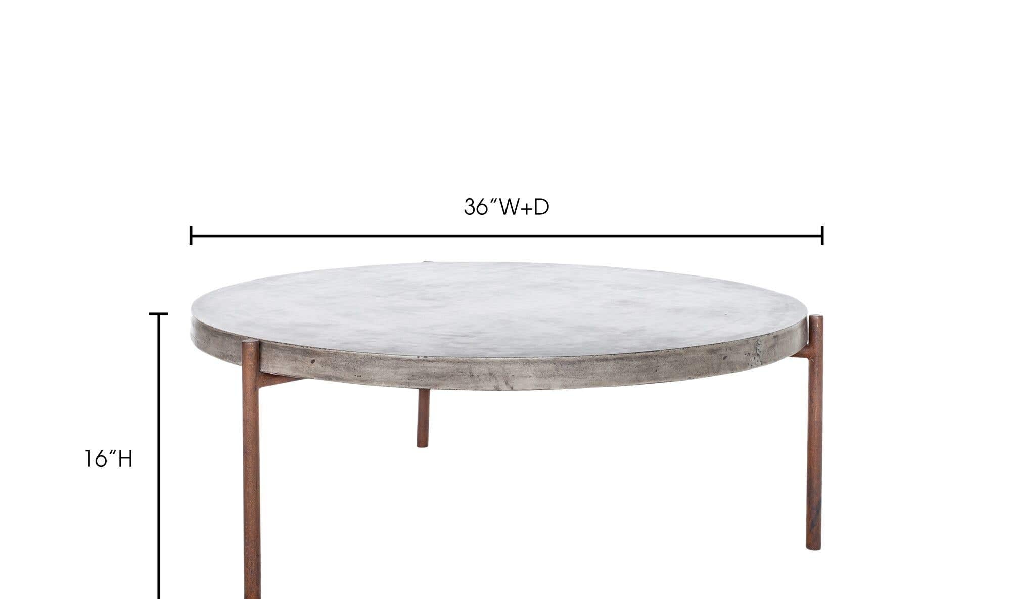 Mendez Outdoor Coffee Table Grey by Moe's Home Collection - view 9