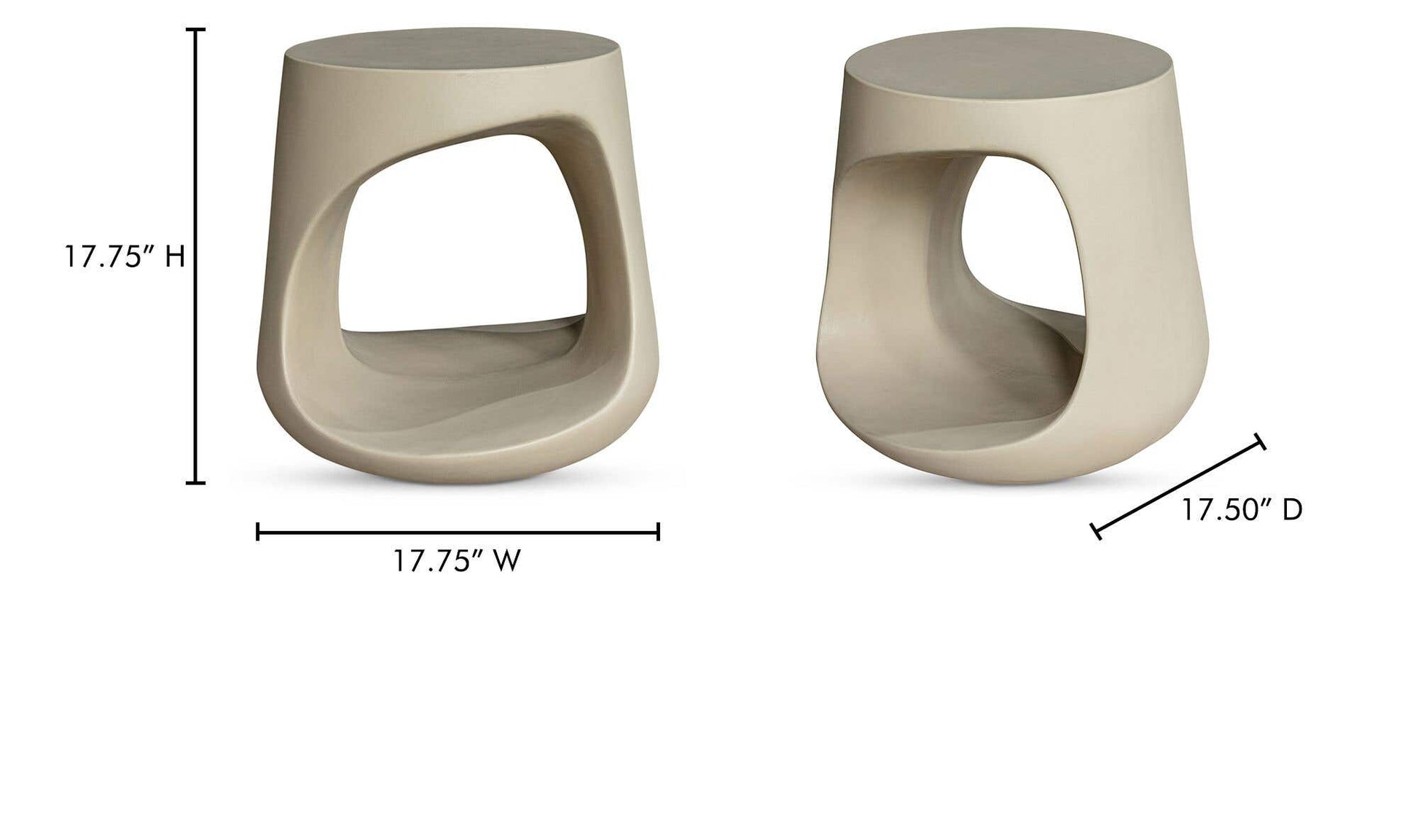 Rothko Outdoor Stool Cream by Moe's Home Collection - view 9