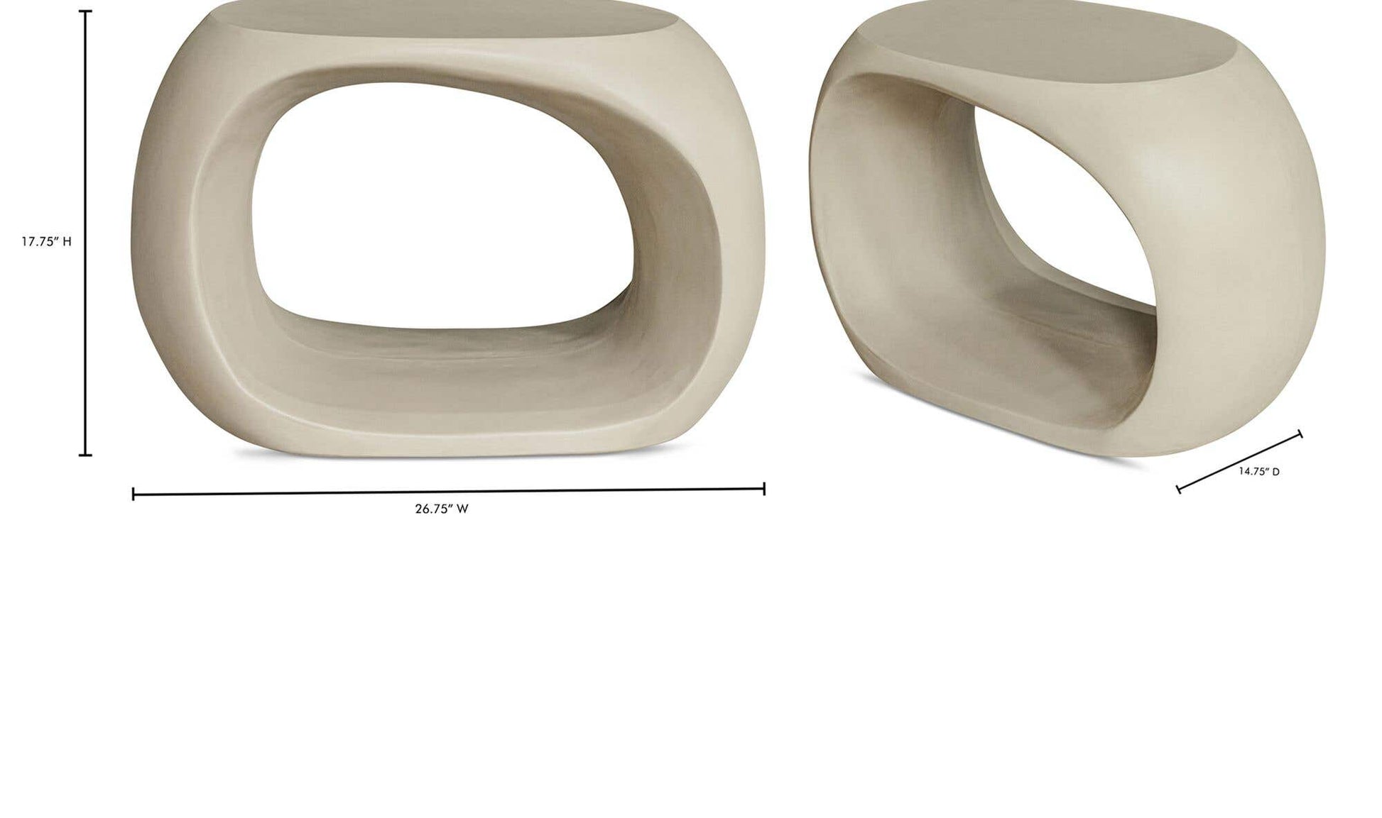 Albers Outdoor Stool Cream by Moe's Home Collection - view 9