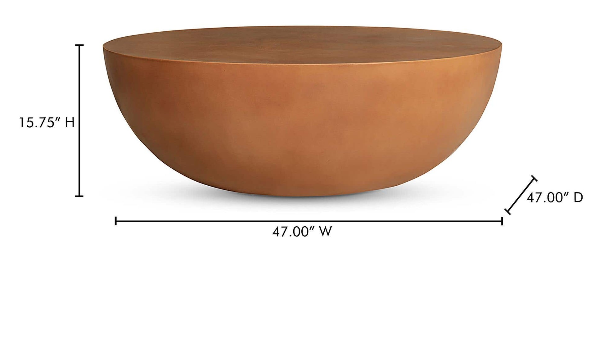Insitu Coffee Table Terracotta by Moe's Home Collection - view 8