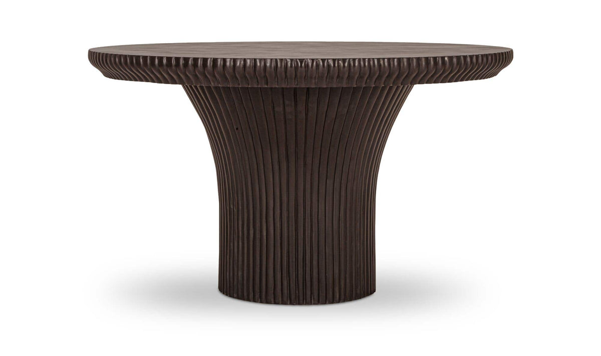 Rivet Outdoor Dining Table Dark Brown by Moe's Home Collection - view 2