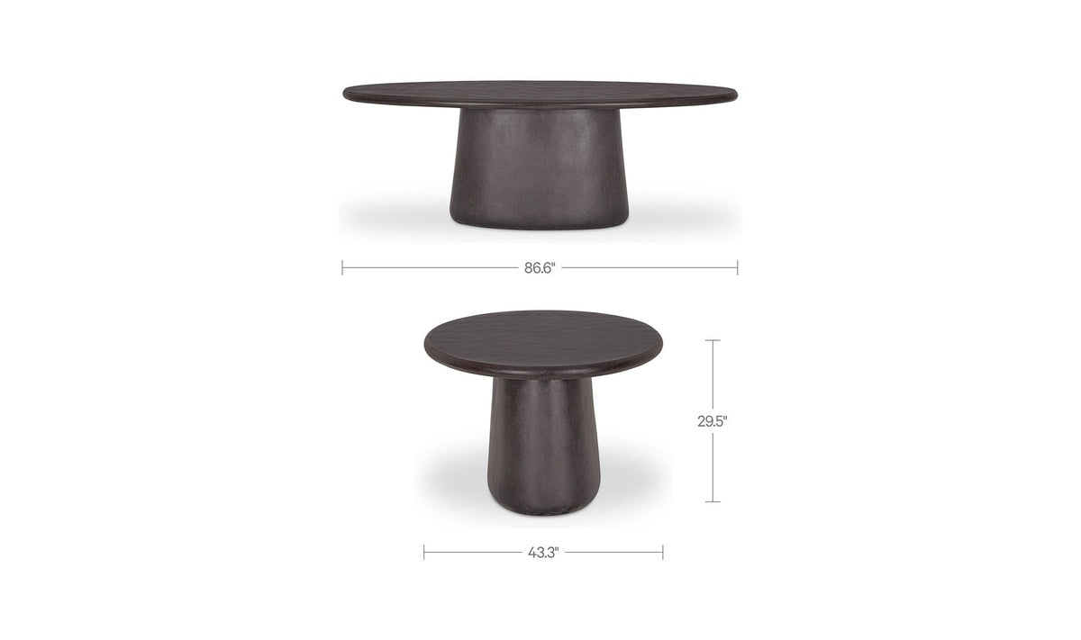 Mason Outdoor Dining Table Dark Brown by Moe's Home Collection - view 13