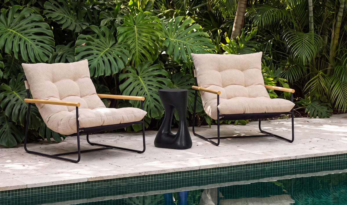 Rothko Tall Outdoor Side Table Black by Moe's Home Collection - view 3