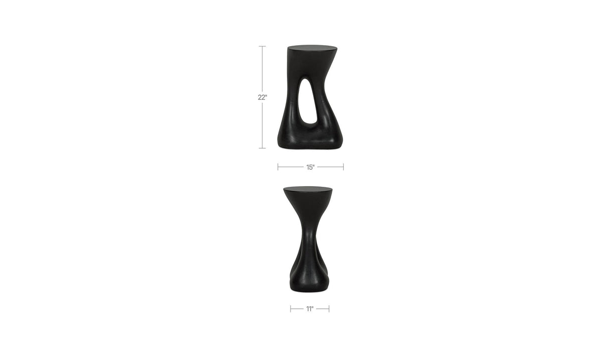 Rothko Tall Outdoor Side Table Black by Moe's Home Collection - view 14
