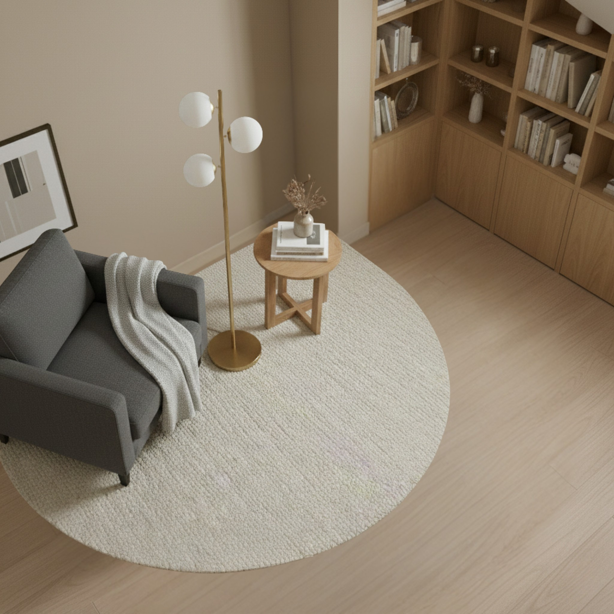 Brilliance Modern Gold Brush Floor Lamp | Opal Glass Shades