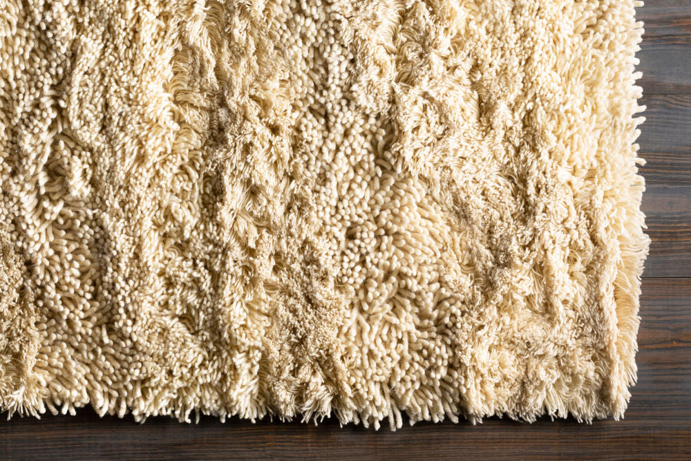 Berkley Cream Handmade Rug - overhead