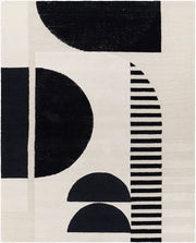 Brooklyn Black/Light Beige Handmade Rug - 10' x 14'