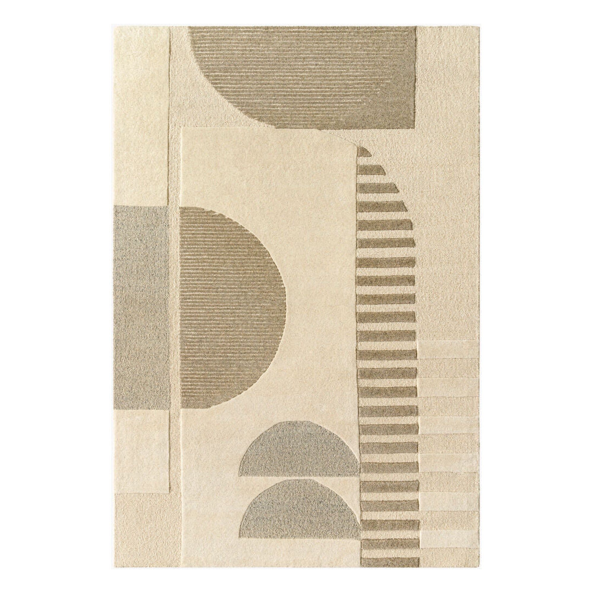 Brooklyn Cream/Taupe Handmade Rug - 2' x 3'