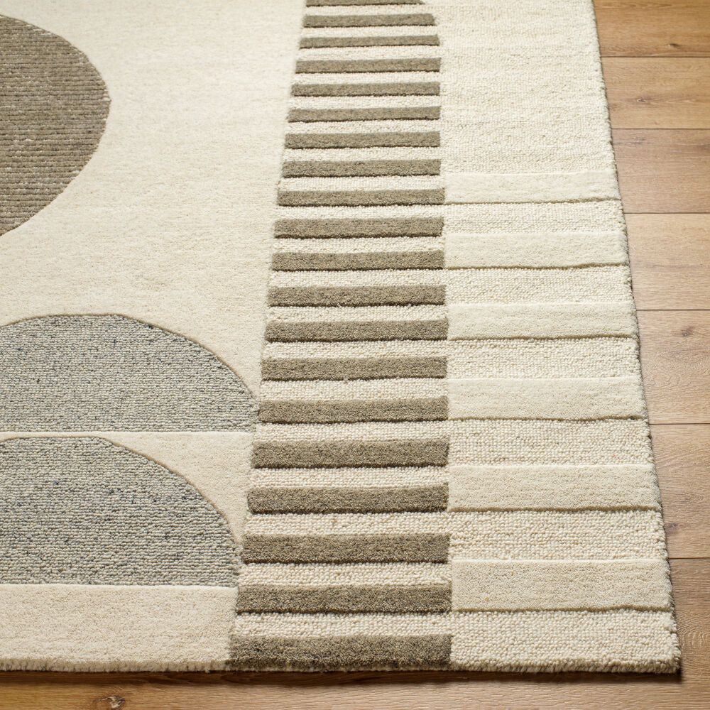 Brooklyn Cream/Taupe Handmade Rug - front