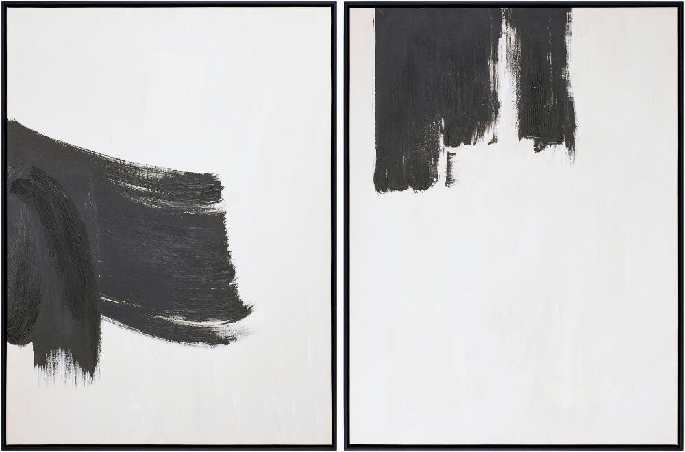 Brush Strokes Framed Art - 32"H x 24"W x 2"D, 32"H x 24"W x 2"D