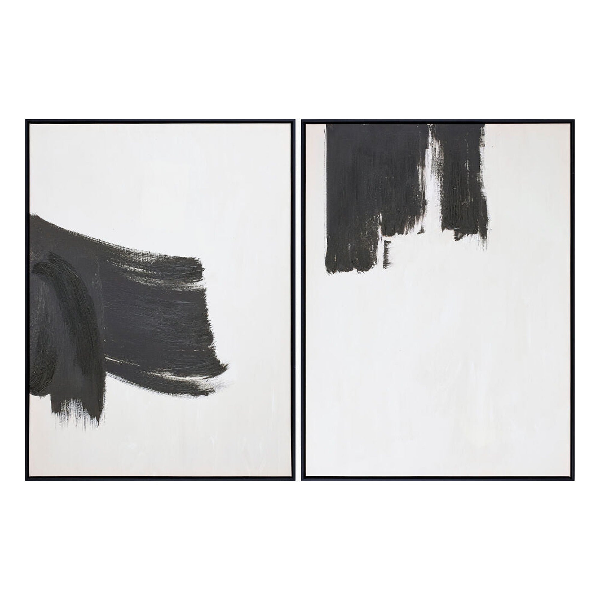 Brush Strokes Framed Art - 32"H x 24"W x 2"D, 32"H x 24"W x 2"D