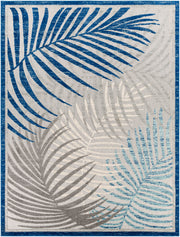 Big Sur Aqua/Medium Gray Machine Woven Rug - 2' x 2'11"