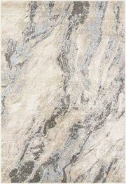 Amman Beige/Light Slate Machine Woven Rug BTA-2303 - 5'3" x 7'