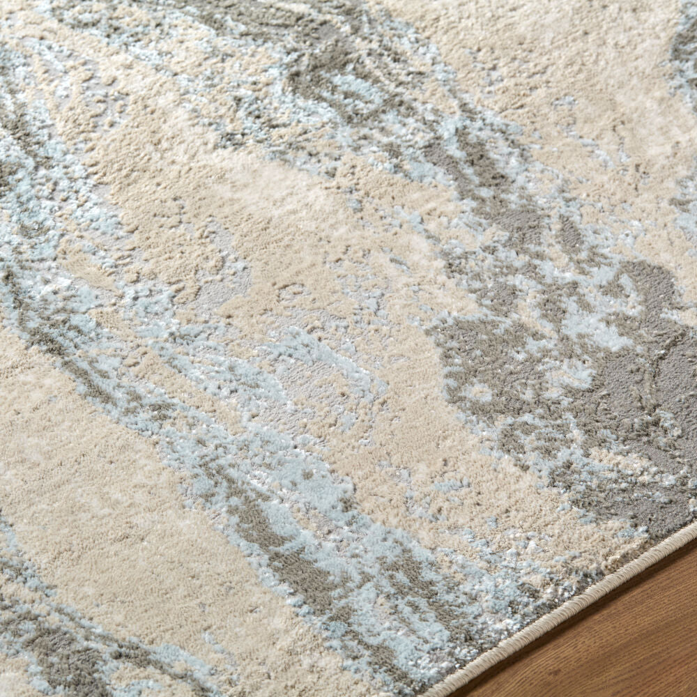 Amman Beige/Light Slate Machine Woven Rug BTA-2303 - texture