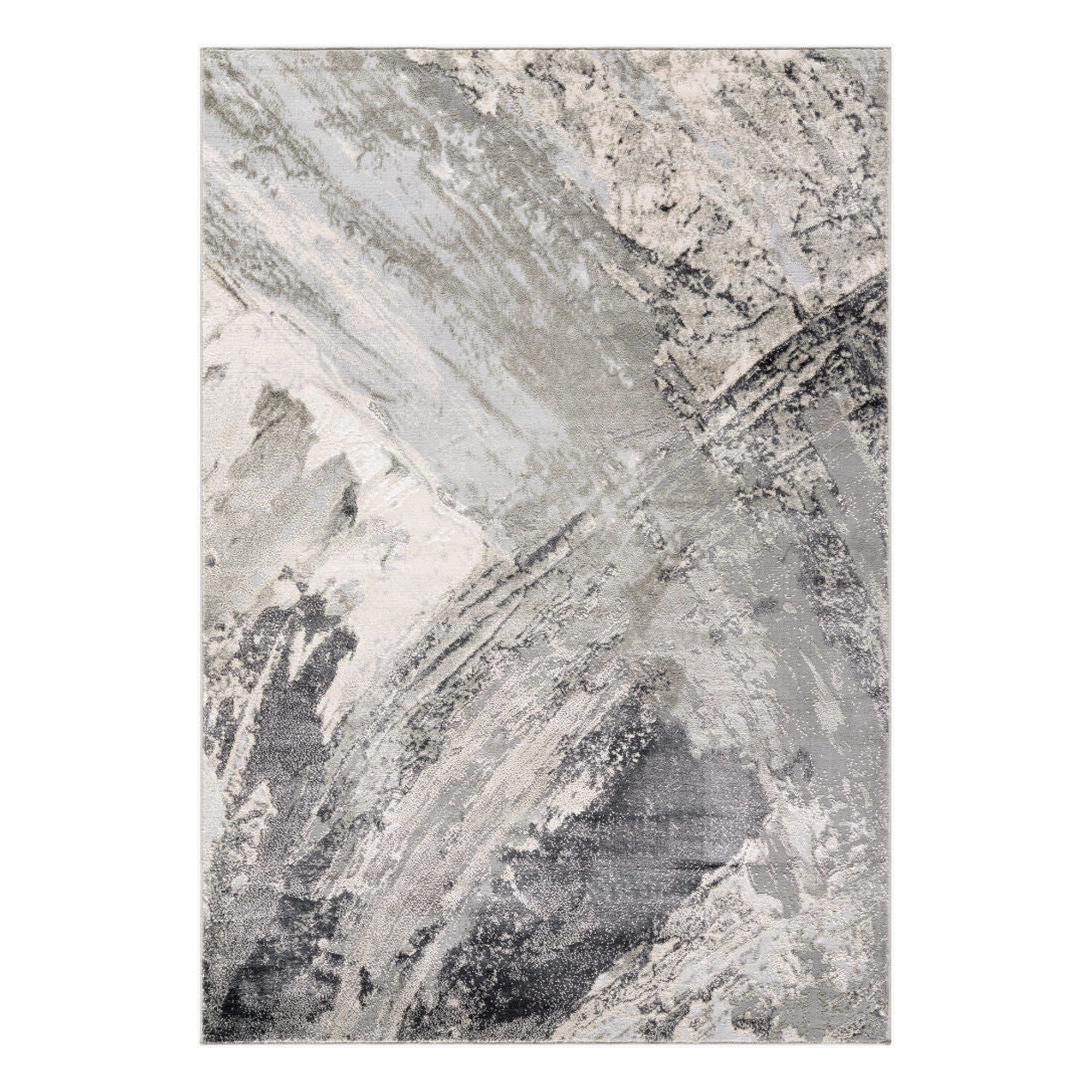 Amman Beige/Light Slate Machine Woven Rug BTA-2304 - 5'3" x 7'