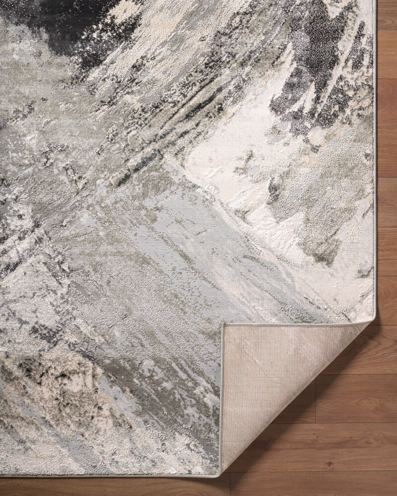 Amman Beige/Light Slate Machine Woven Rug BTA-2304 - fold