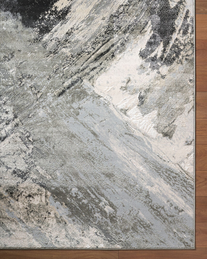 Amman Beige/Light Slate Machine Woven Rug BTA-2304 - overhead