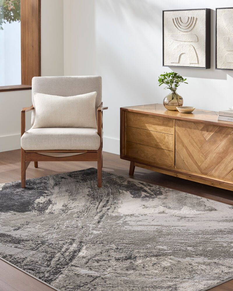 Amman Beige/Light Slate Machine Woven Rug BTA-2304 - roomscene