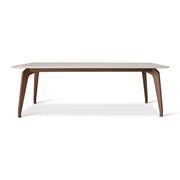 Modern Brazilian - Giane - Dining Table - Nogal Base - Off White Top - 86.5"W x 43.5"D x 30"H