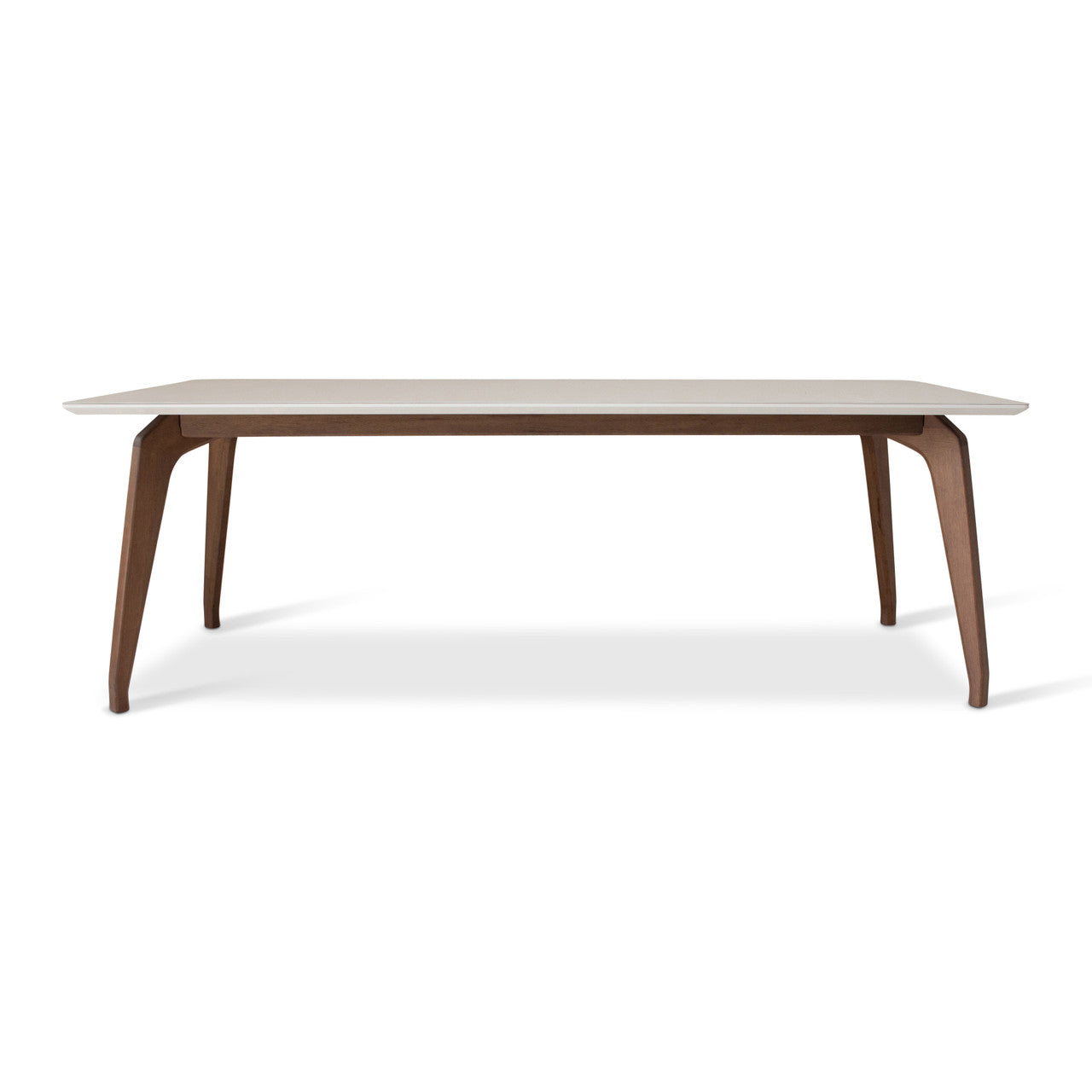 Modern Brazilian - Giane - Dining Table - Nogal Base - Off White Top - 86.5"W x 43.5"D x 30"H