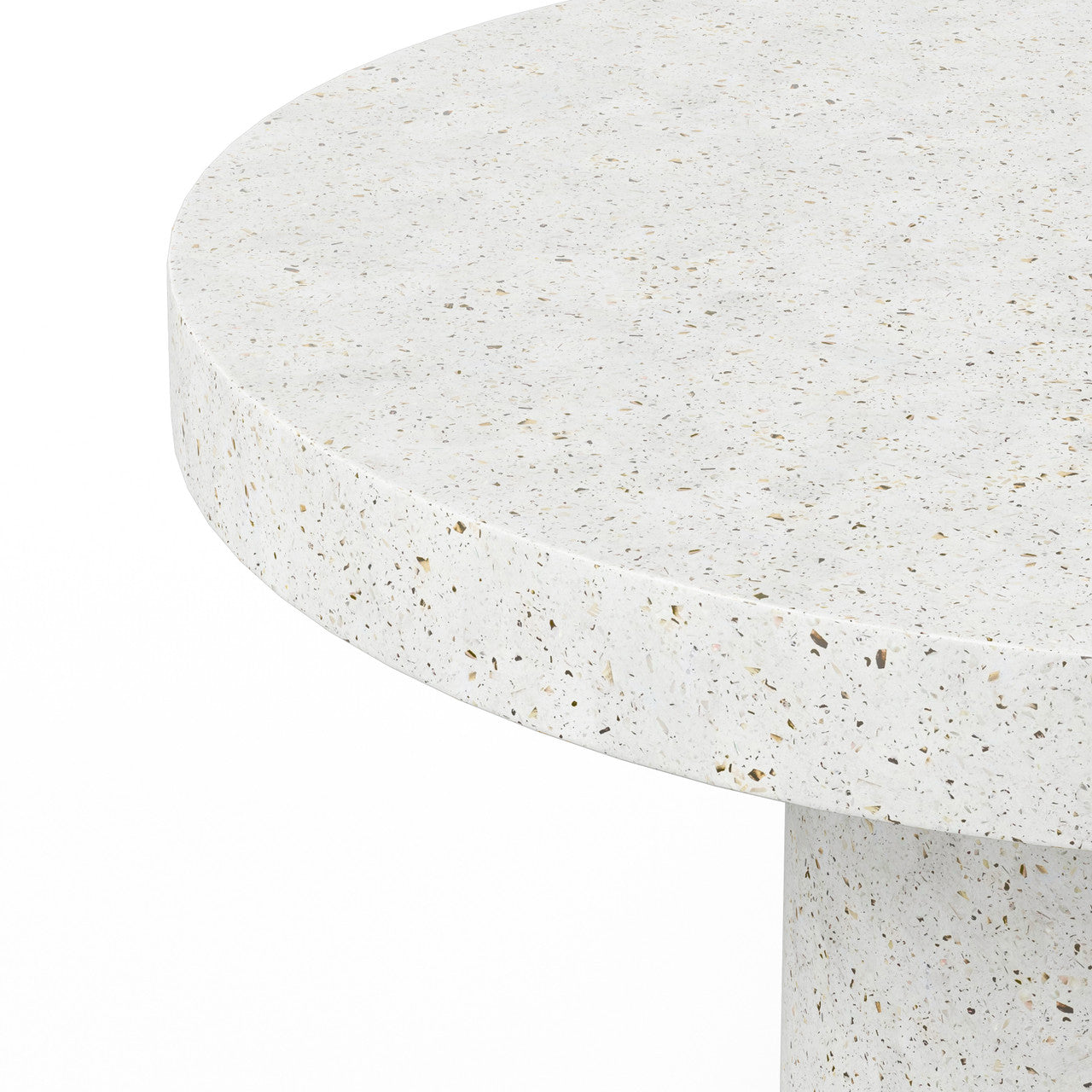 Mixx - Circa - Counter Height Dining Table - 47.25"Dia. - Ivory Terrazzo