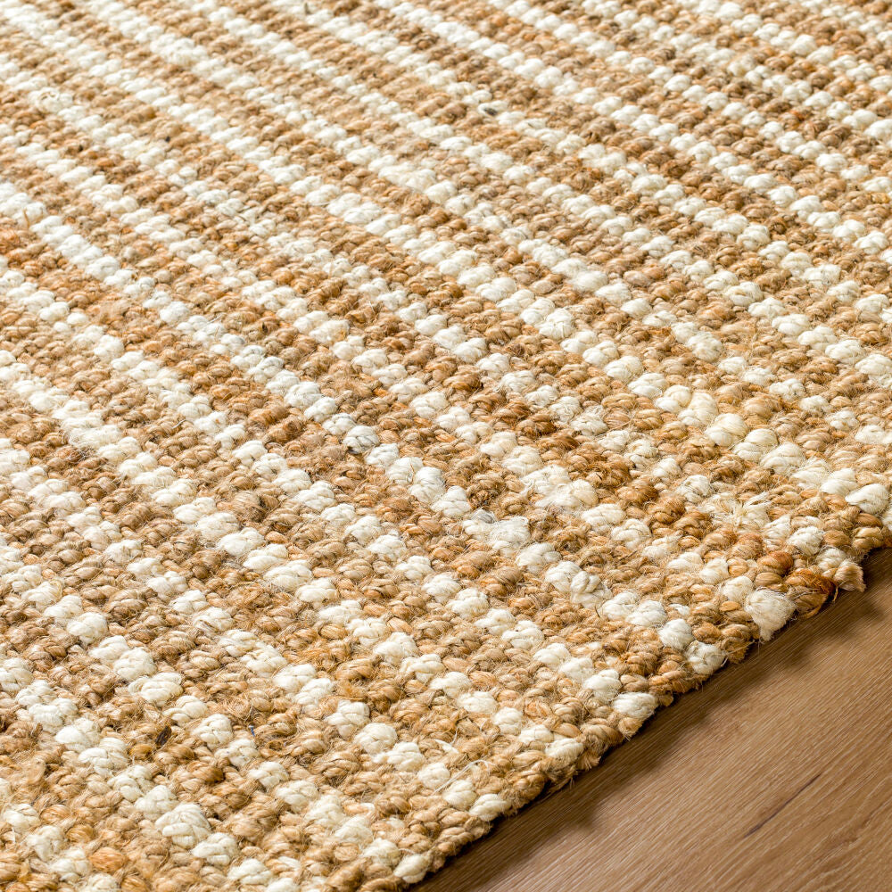 Boucle Beige/Tan Handmade Rug - texture