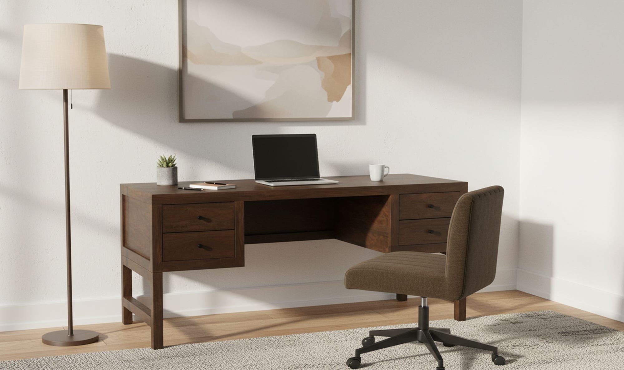 Windsor Desk Dark Brown by Moe's Home Collection - view 3