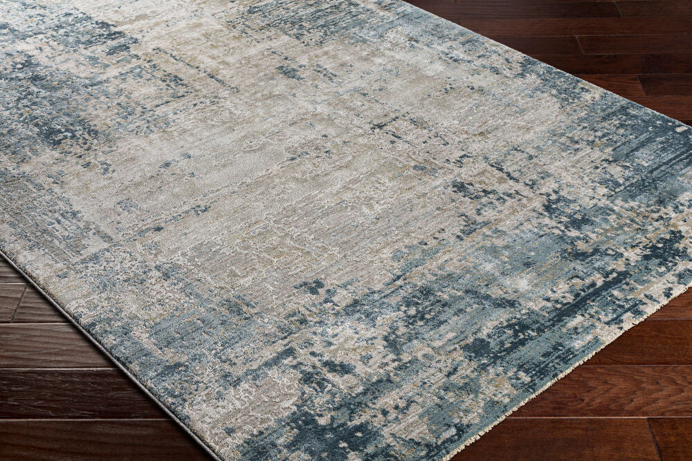 Brunswick Dusty Sage/Teal Machine Woven Rug BWK-2302 - corner