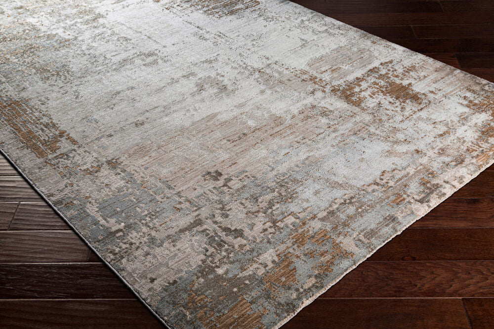 Brunswick Charcoal/White Machine Woven Rug BWK-2303 - corner